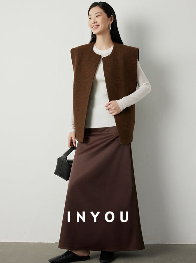 Maillard Silhouette Vest Jacket And Skirt_BDHL5300