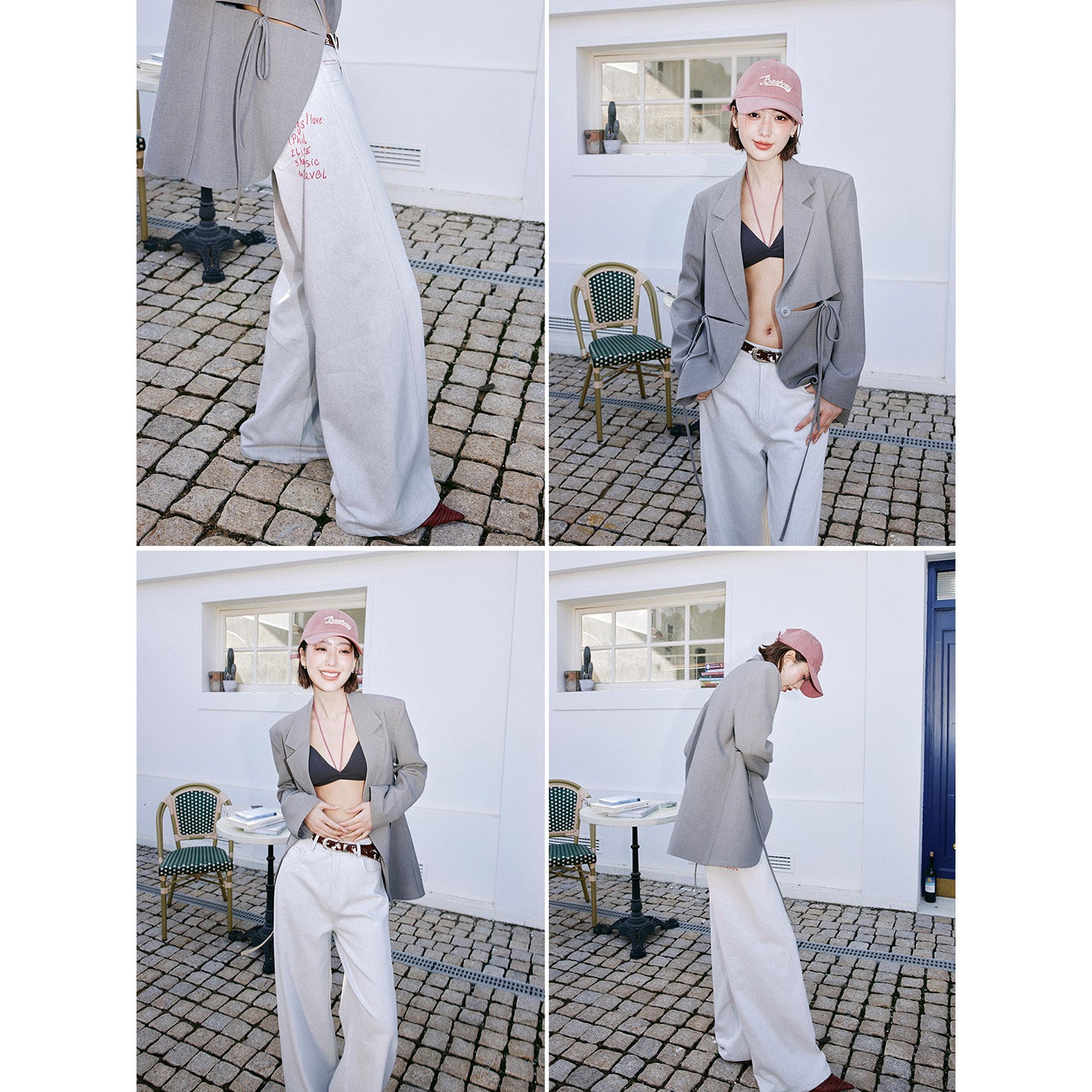English Letter Print Straight Jeans_BDHL8233
