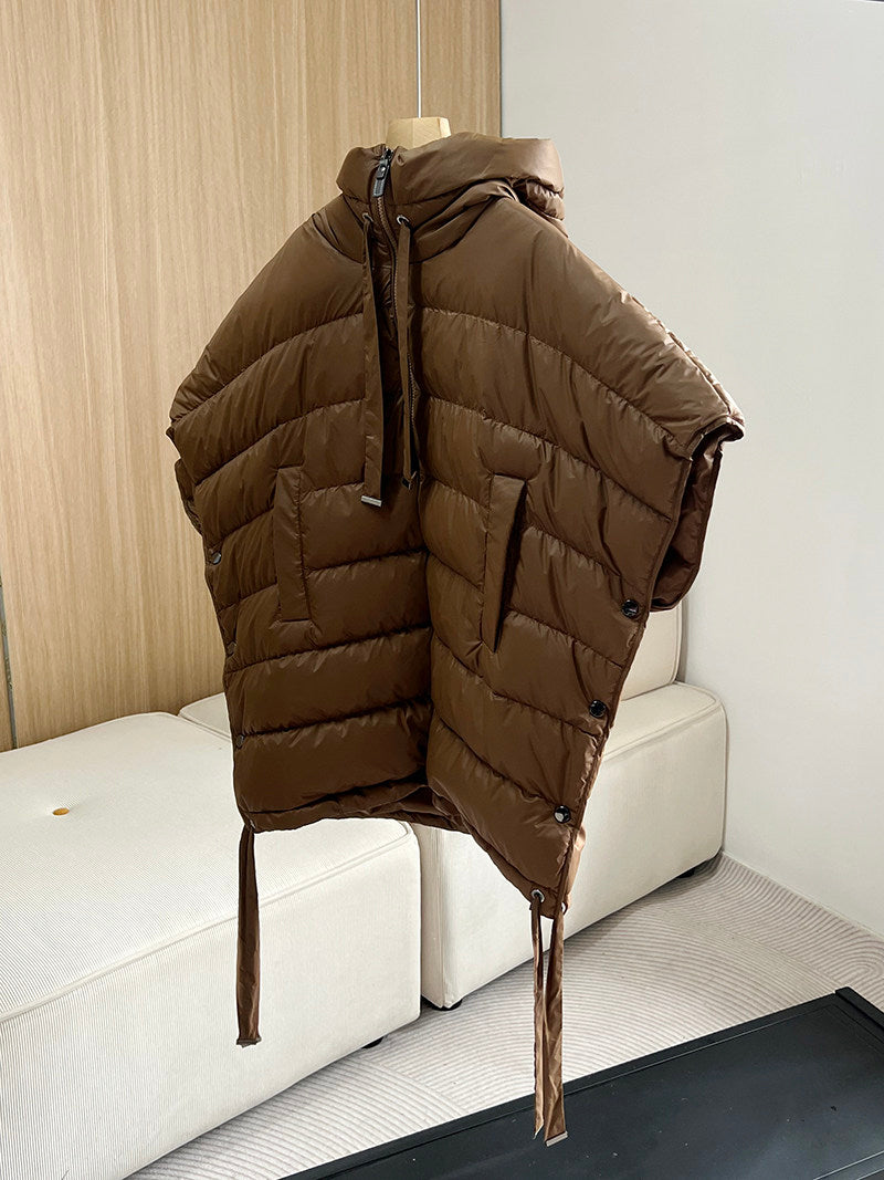 Hooded Short Down Vest_BDHL8039