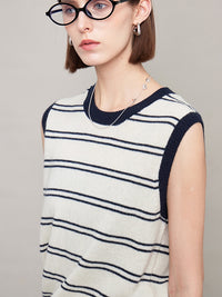 Striped Vest Or Cardigan_BDHL6612