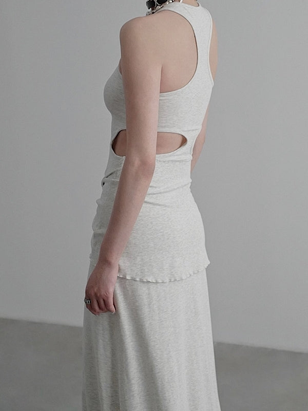 Knit Backless Dress_BDHL7586