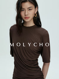 Waist-Slimming Short-Sleeved Tops_BDHL7388