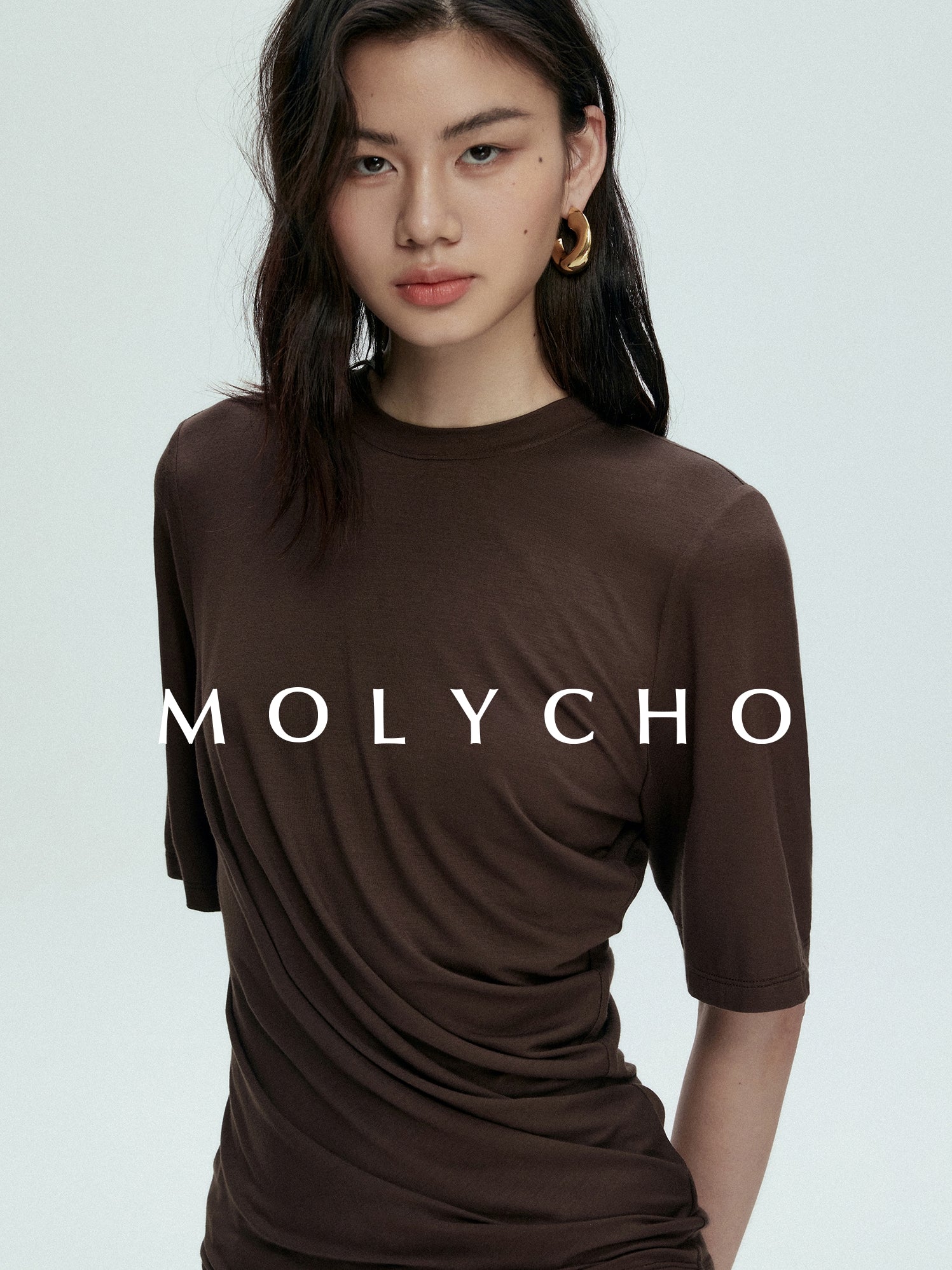 Waist-Slimming Short-Sleeved Tops_BDHL7388