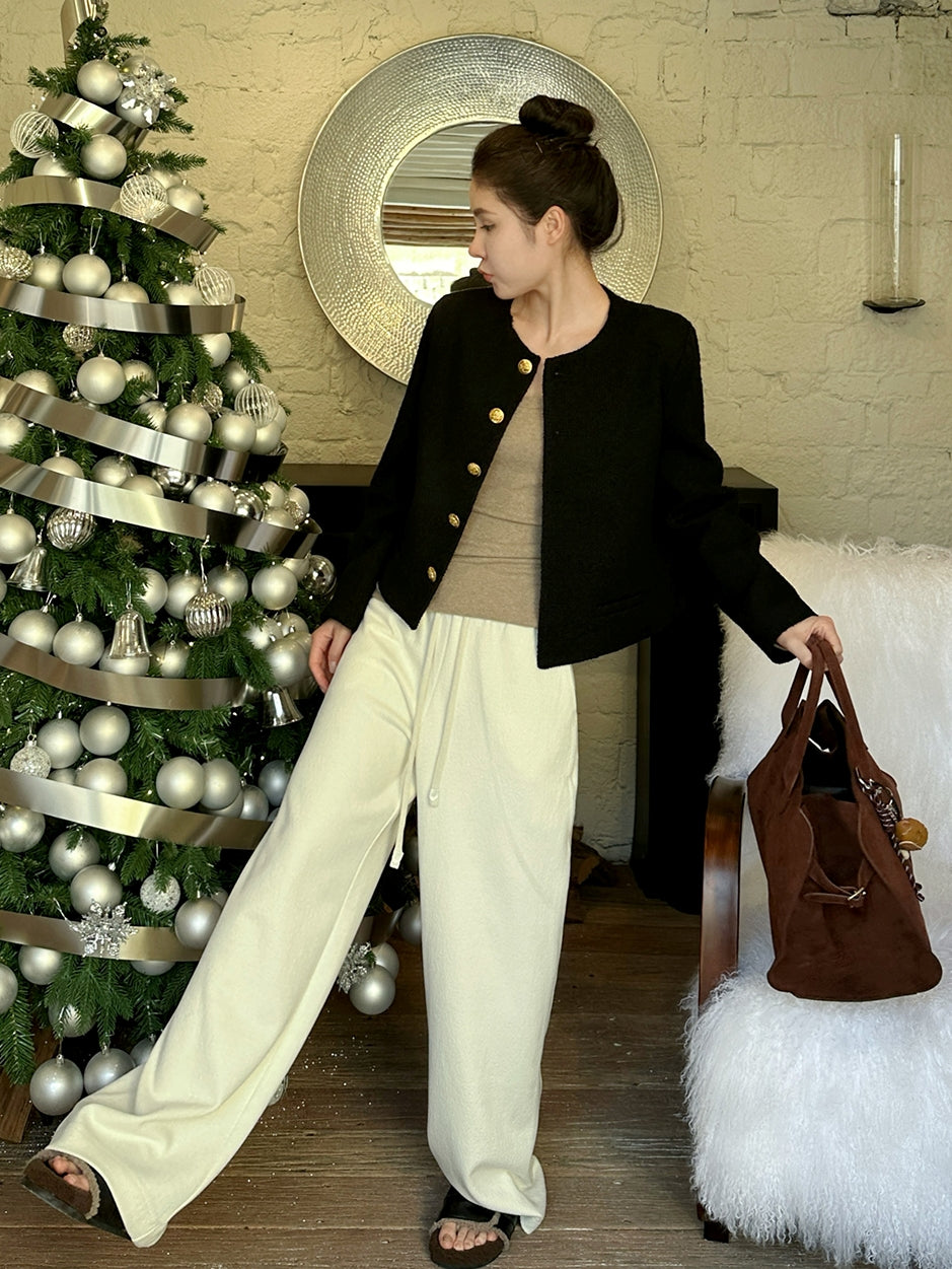 Classic Gold Button Jacket_BDHL7139