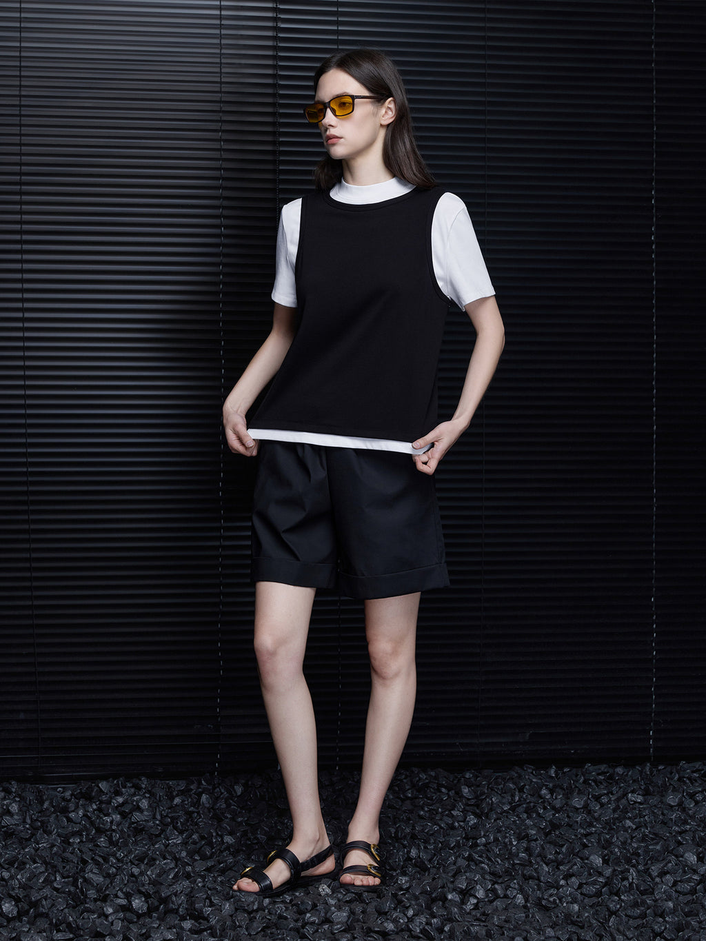 Faux Two-Piece Color-Block T-Shirt_BDHL8279