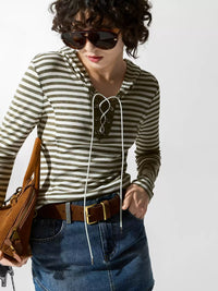 Striped Hooded Slim-Fit Sweatshirt_BDHL7002