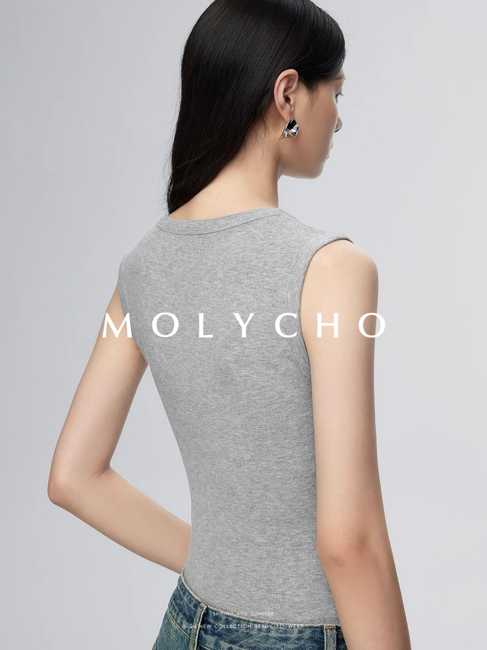Wide Strap Sleeveless Tops_BDHL7412