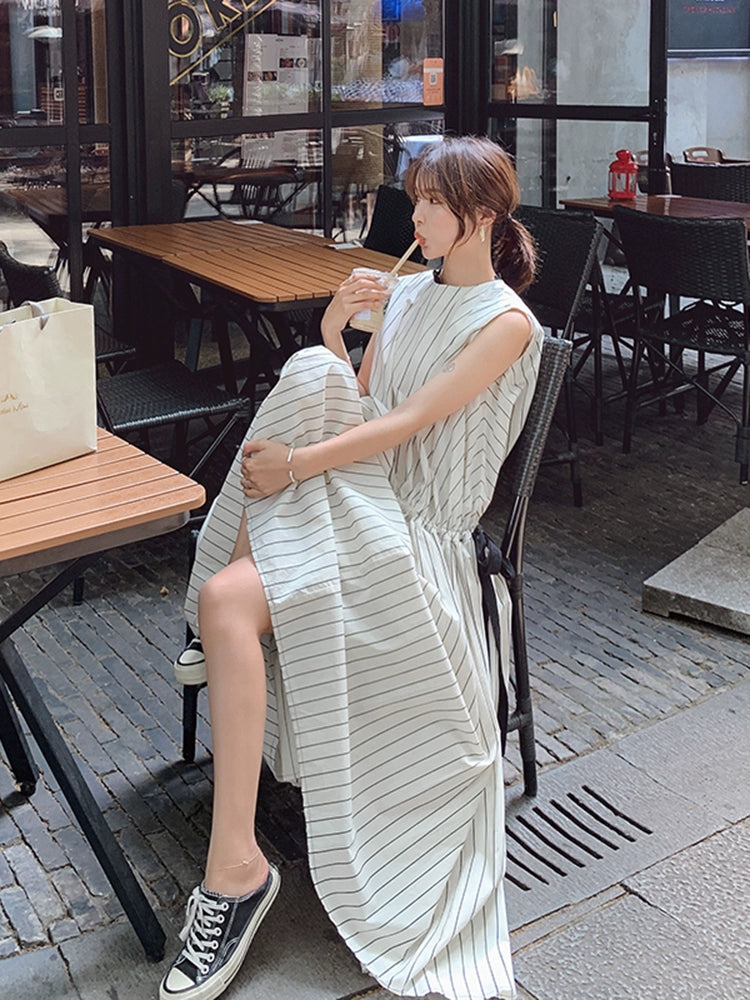 Striped Ribbon Dress_HL3653