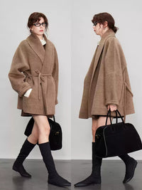 Bathrobe Short Large Lapel Coat_BDHL6684