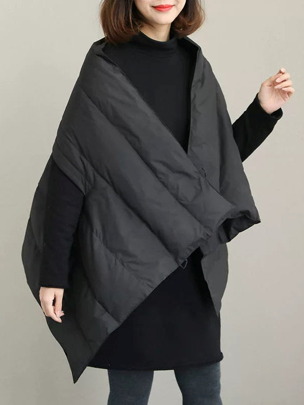 Black Heavyweight Down Cape_BDHL8040