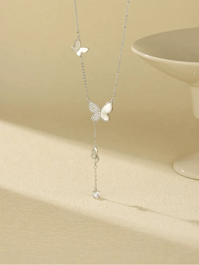 Butterfly Tassel Necklace_BDHL8469