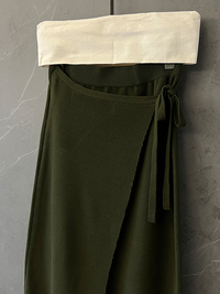 Draped Rolled A-lLne Skirt_BDHL6928