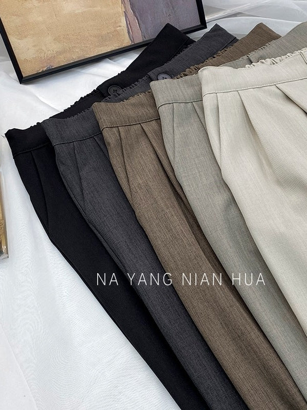 Retro Drape Pleated Pants_BDHL7818