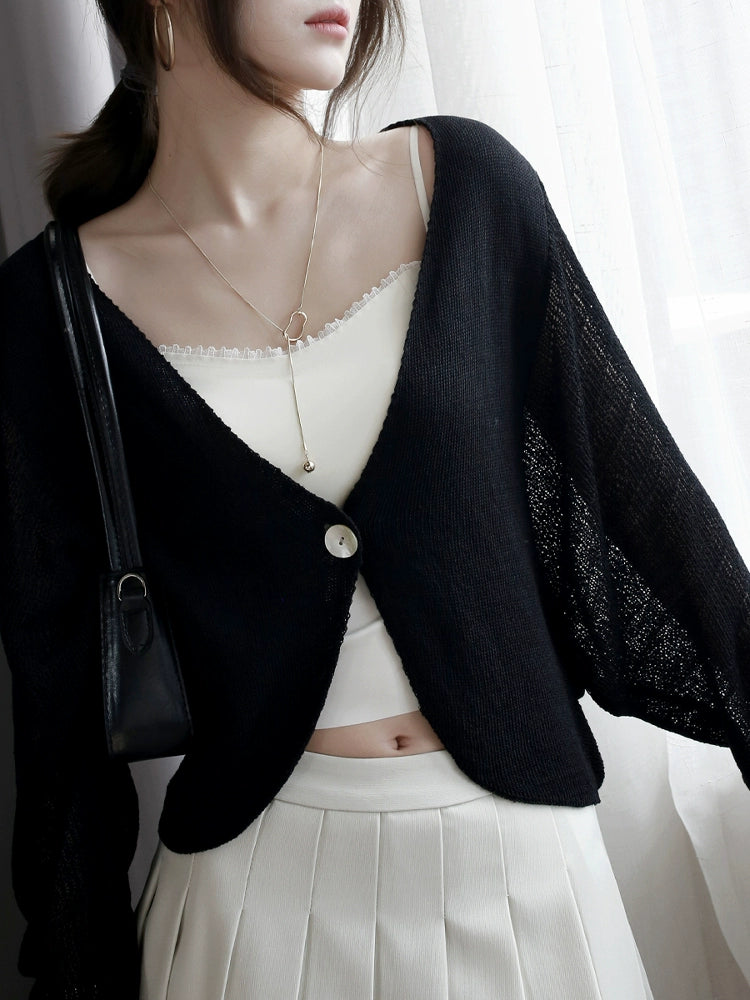 Lace-Trim U-Neck Padded Cami Top_BDHL7290