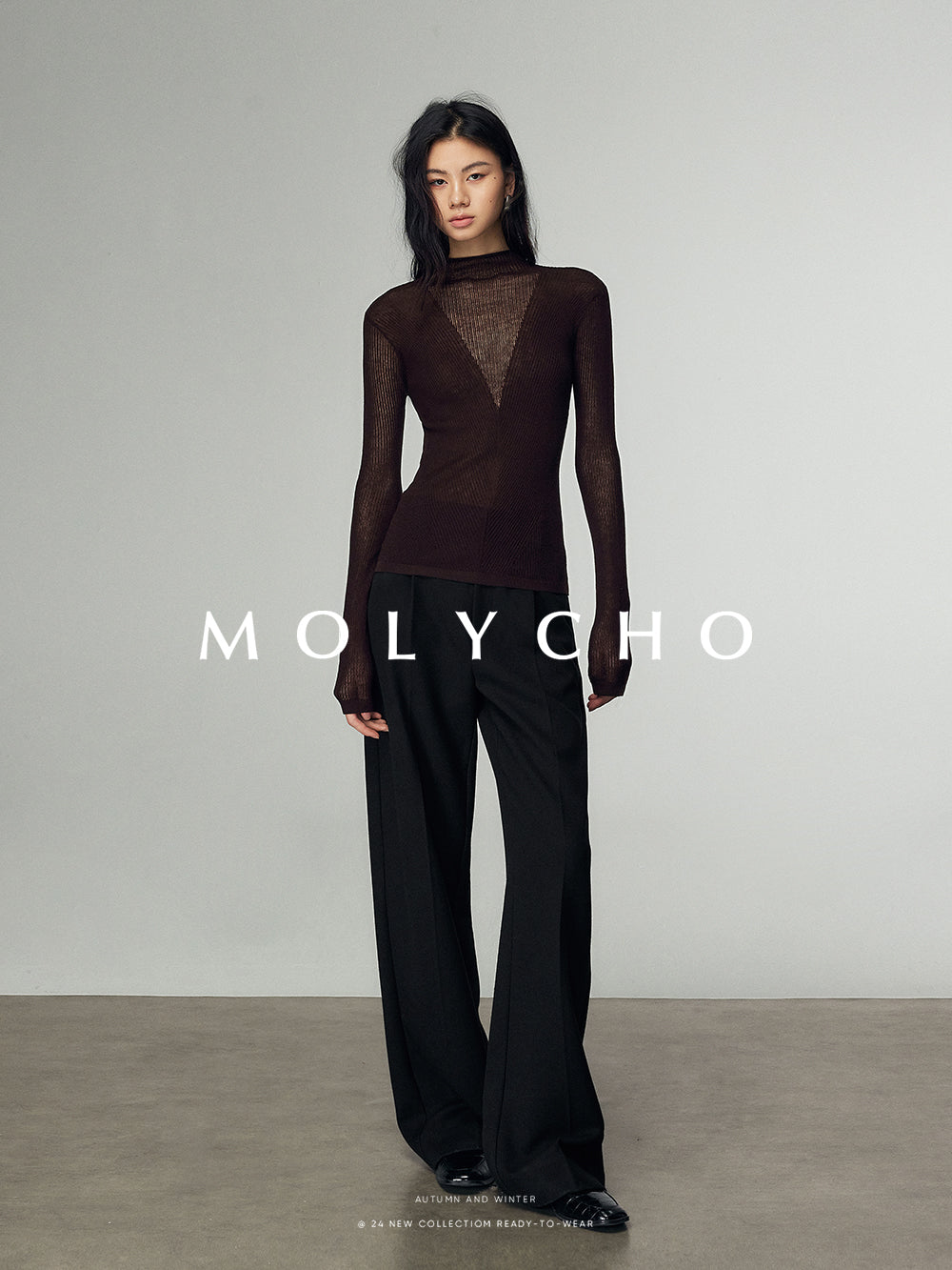 Slim-Fit Sheer Knit Tops_BDHL6783 – HELROUS