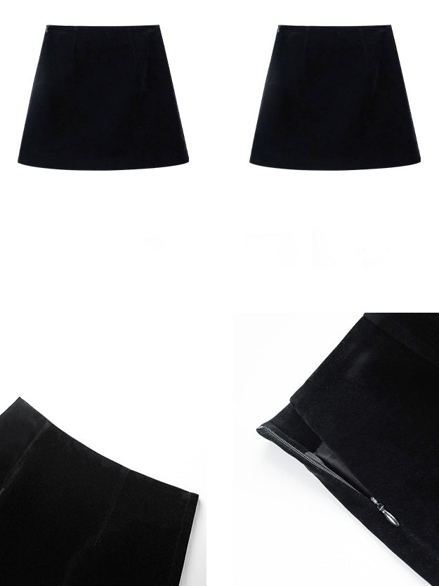 Retro Slim Hip Short Skirt_BDHL6379