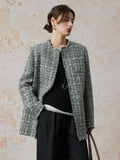 French Collarless Tweed Jacket_BDHL6668