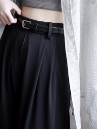 Slim Drape Straight Pants_BDHL7415