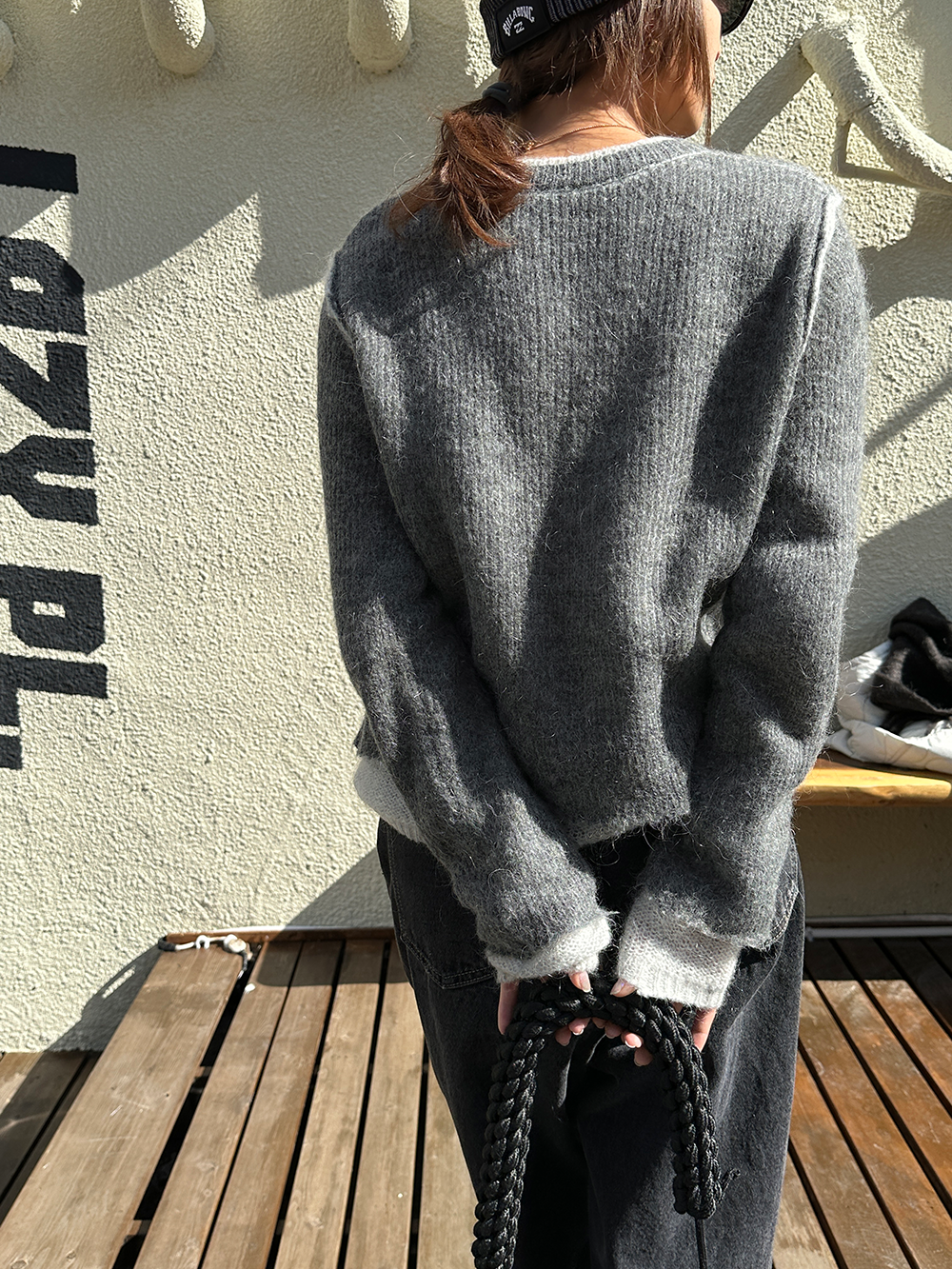 Round Neck Mohair Knite_BDHL5417