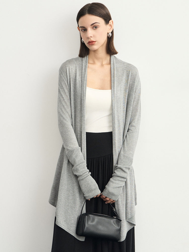 Loose Style Mid-Length Cardigan_BDHL6622