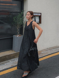 Loose Backless Suspender Dress_BDHL7247