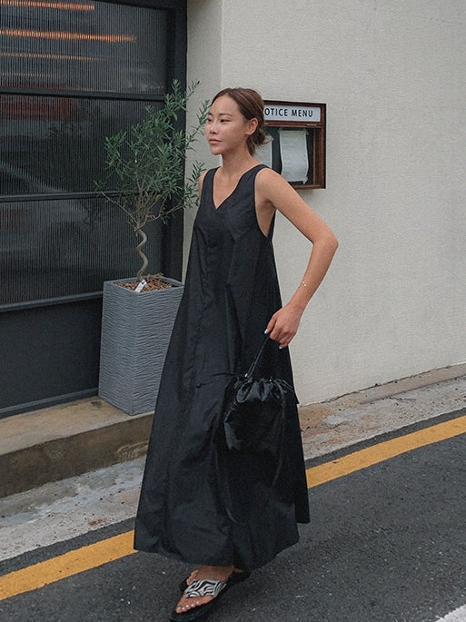 Loose Backless Suspender Dress_BDHL7247
