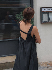 Loose Backless Suspender Dress_BDHL7247
