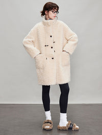 Stand Collar Thick Fur Long Jacket_BDHL6924