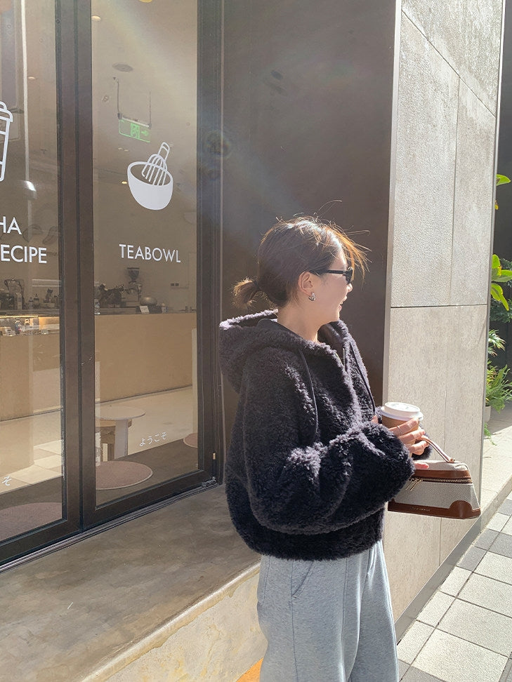 Hooded Zip-Up Short Jacket_BDHL8046