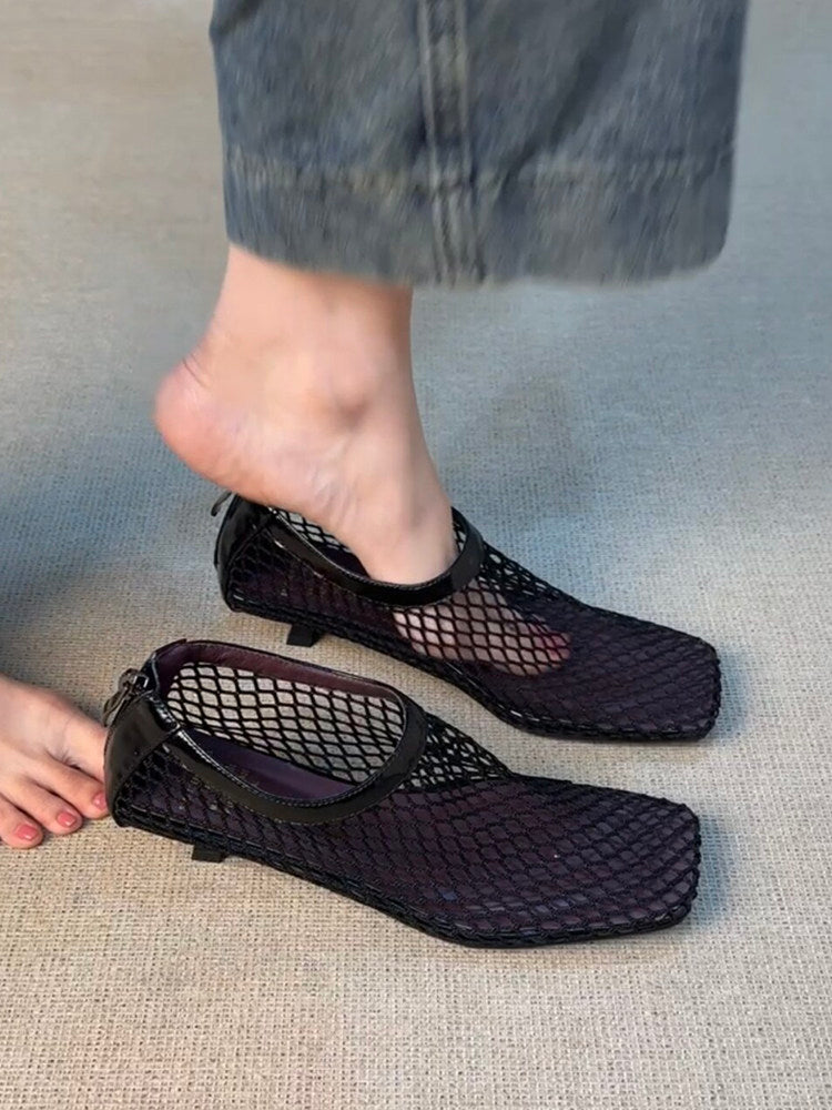 Mesh Square-Toe Flats_BDHL8379