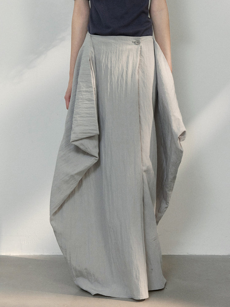 Cocoon Shape Long Skirt_BDHL7482