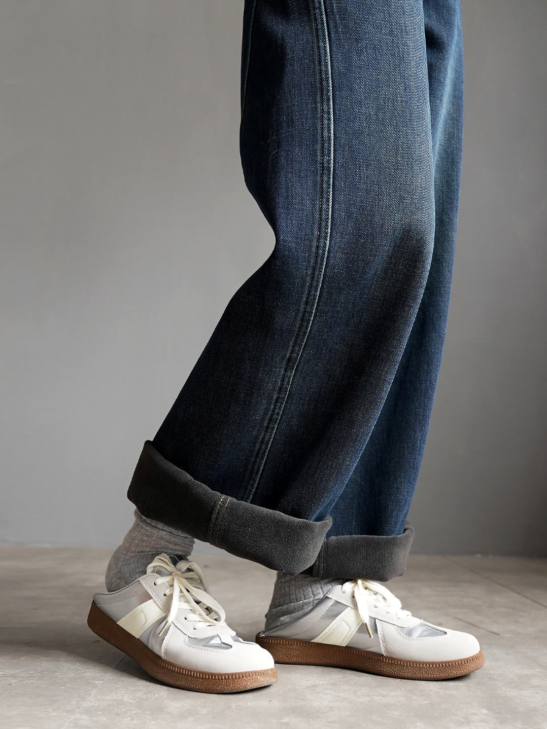 Lined Straight-Leg Denim Pants_BDHL8130