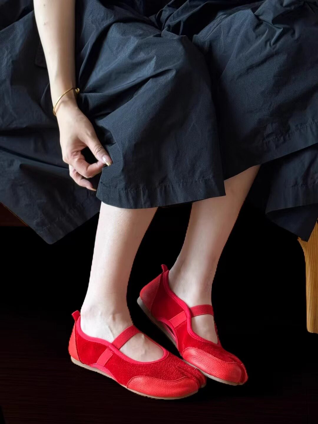 Leather Mary Jane Ballet Flats_BDHL8320