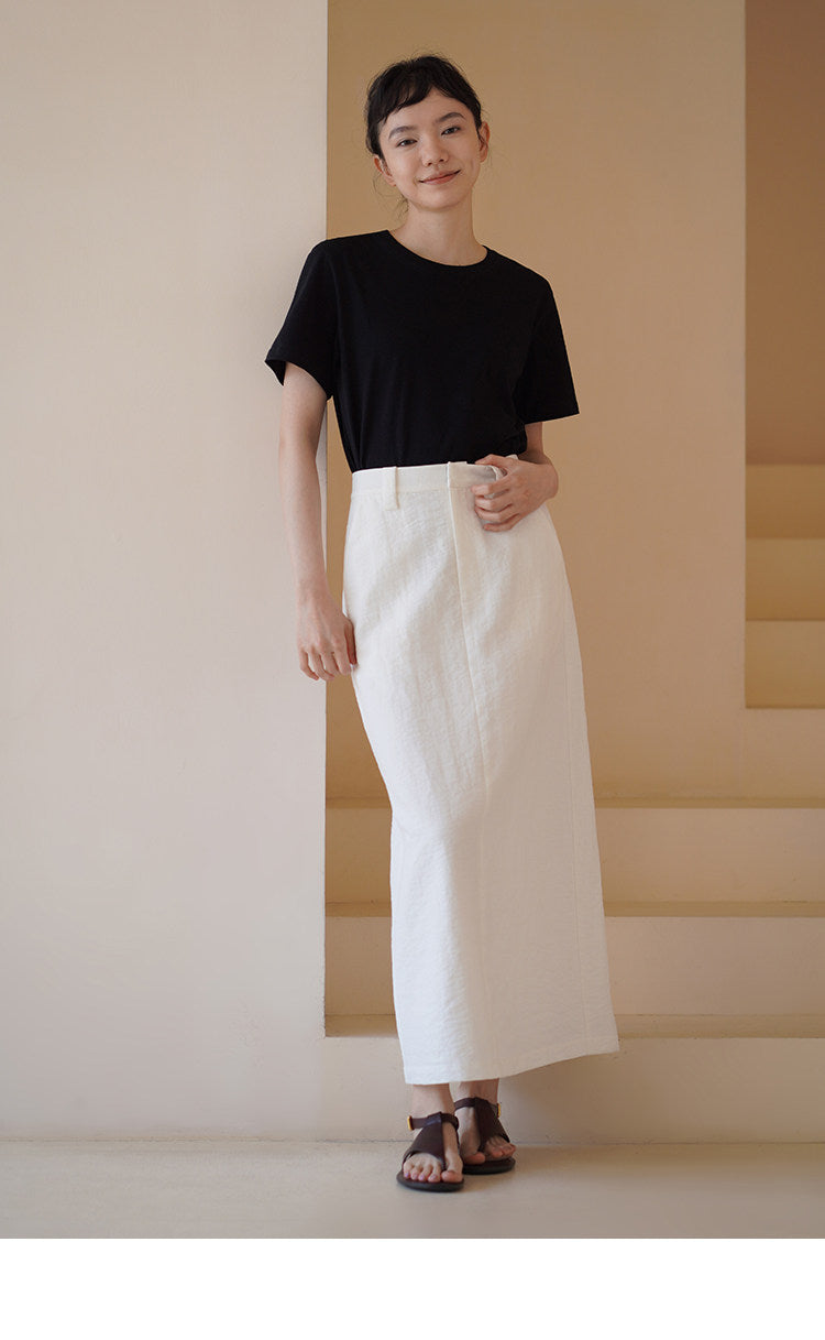 Relaxed Fit Short Sleeve Cotton Tops_BDHL8295