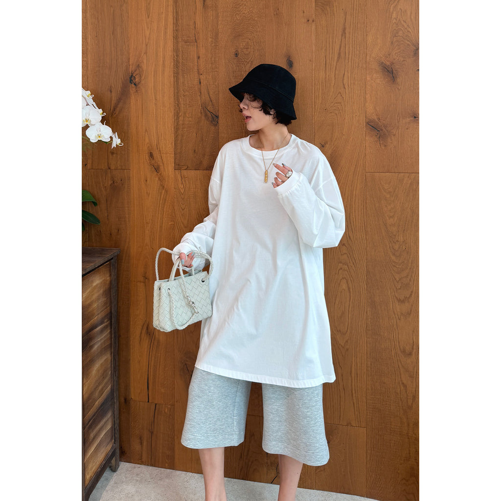 Oversized Cotton Long Sleeve Tunic_BDHL8426