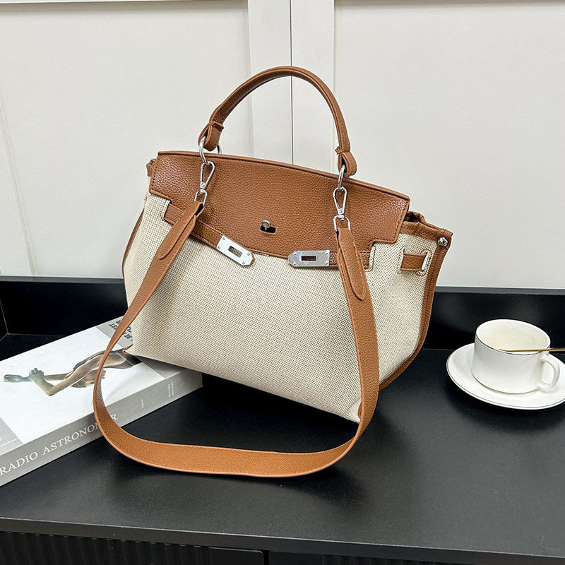 Two-Tone Flap Handbag_BDHL8445