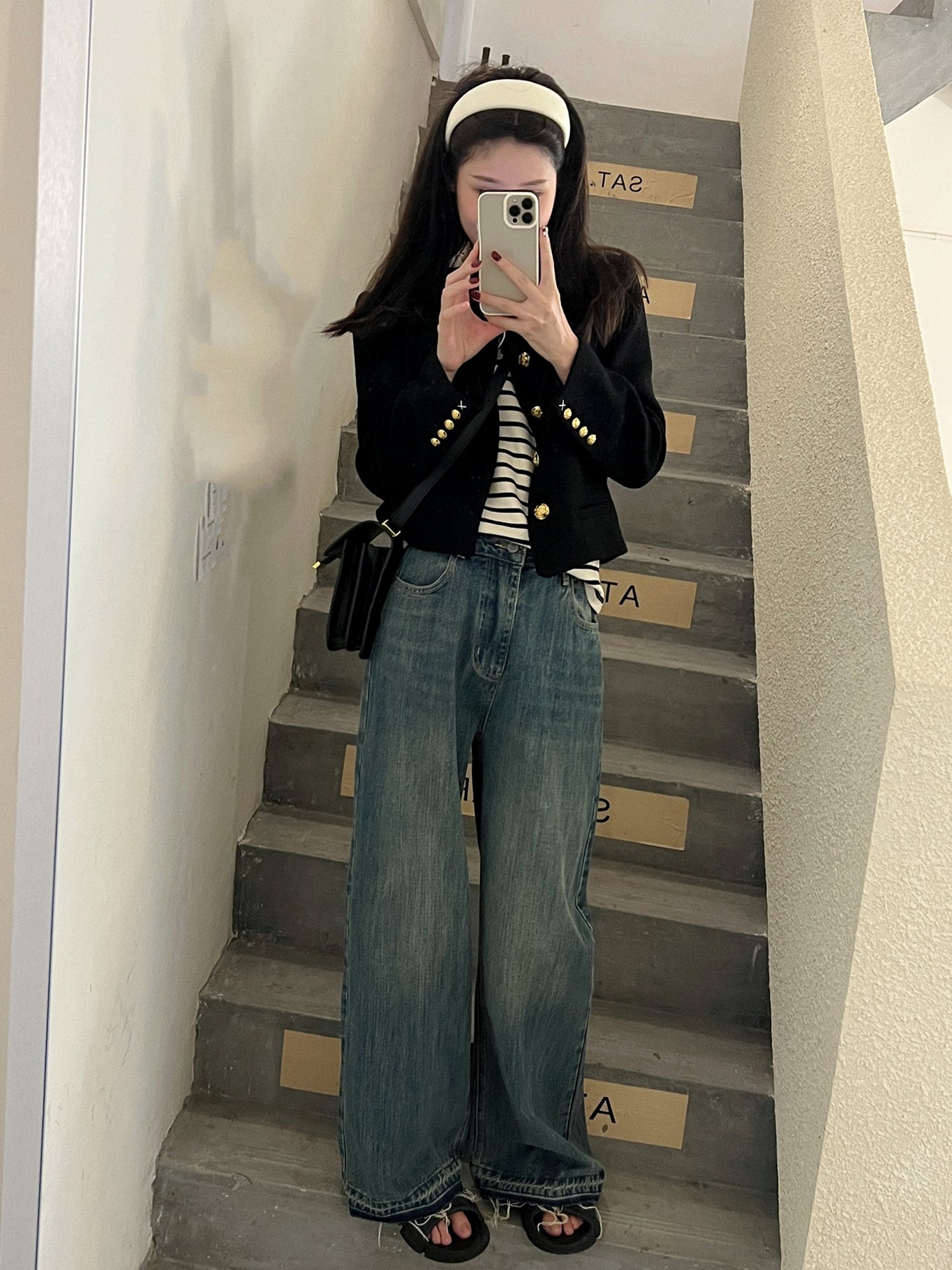 Classic Gold Button Jacket_BDHL7139