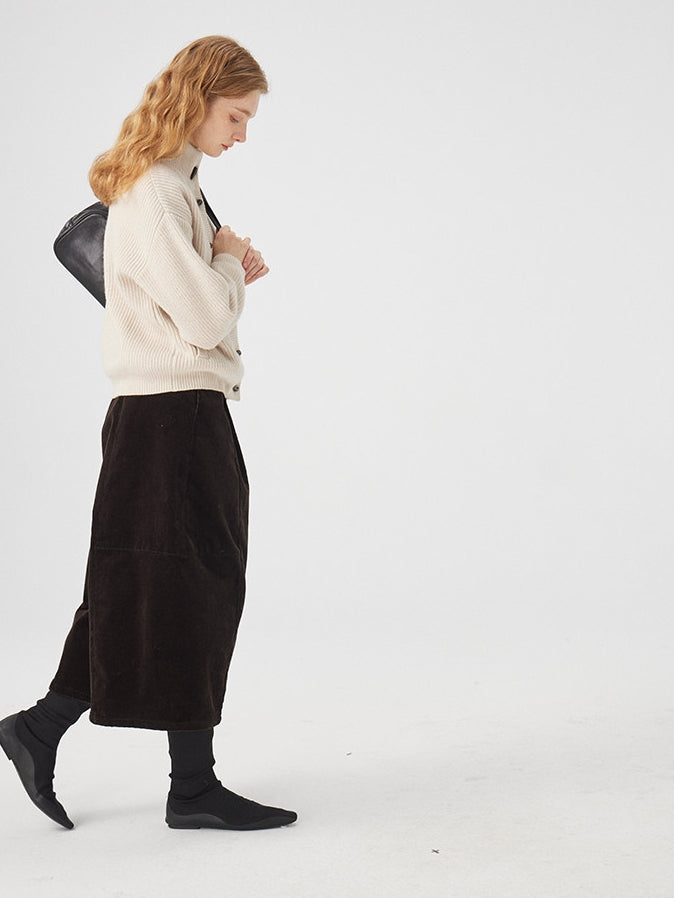 Corduroy Wide Cropped Pants_BDHL8116