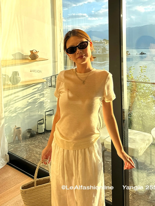 Heart Embroidery Slim Fit T-Shirt_BDHL7621