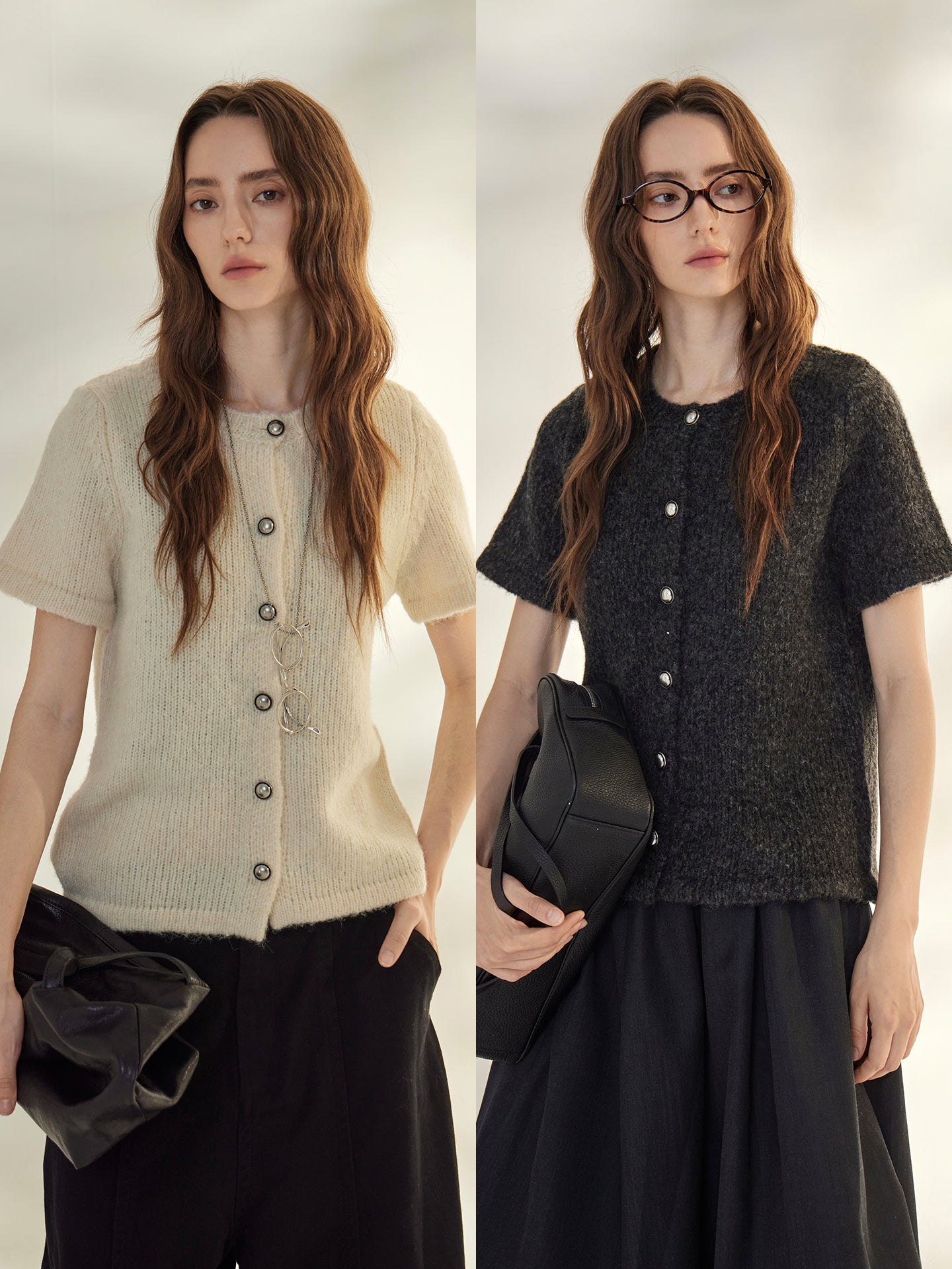 Round-Neck Knit Cardigan_BDHL7736