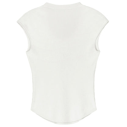 U-Neck Sleeveless Slim Knit Tops_BDHL6297