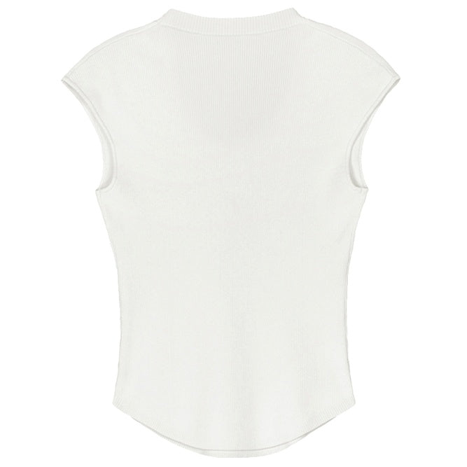 U-Neck Sleeveless Slim Knit Tops_BDHL6297