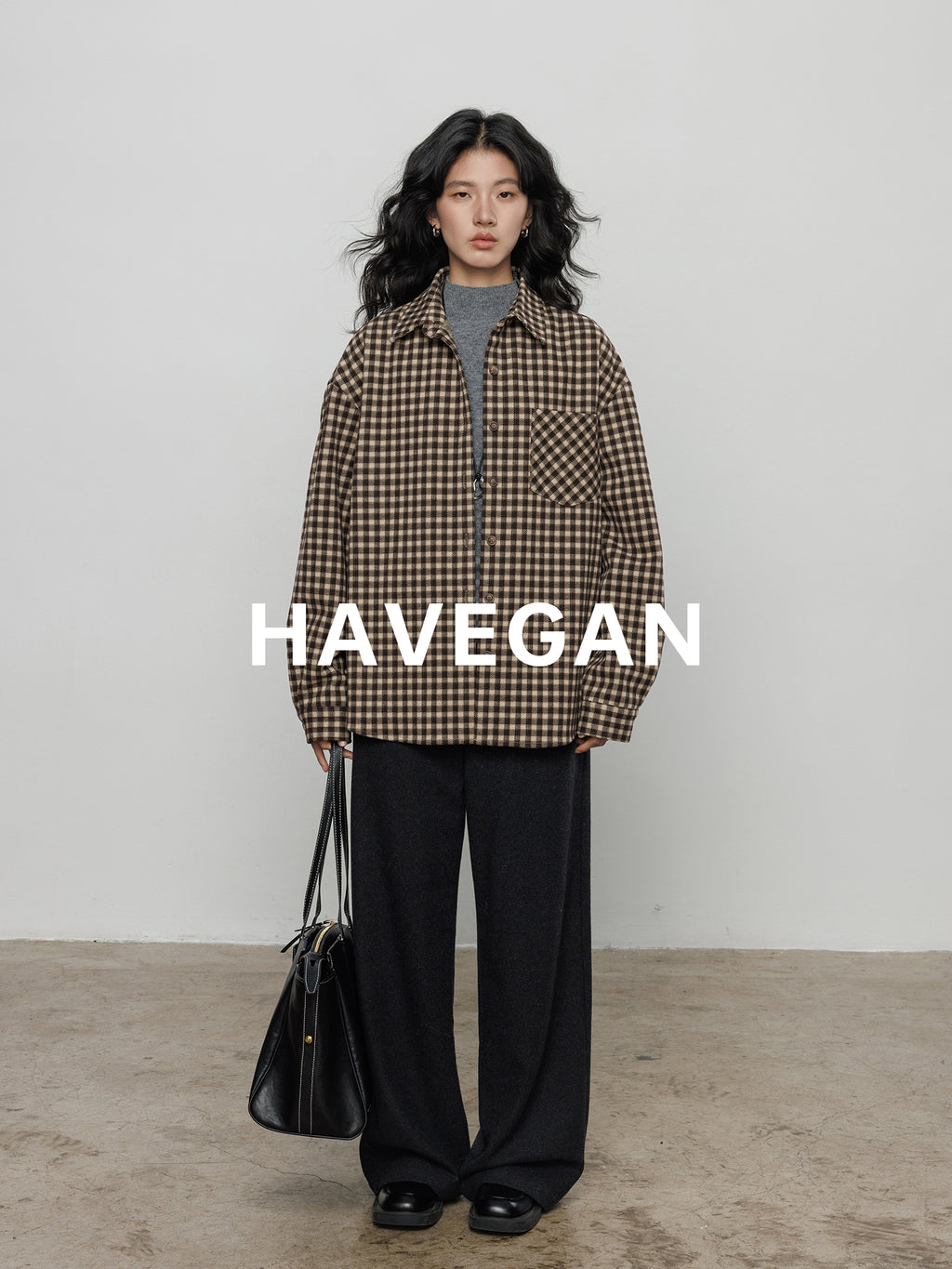 格紋磨毛棉襯衫_BDHL7960