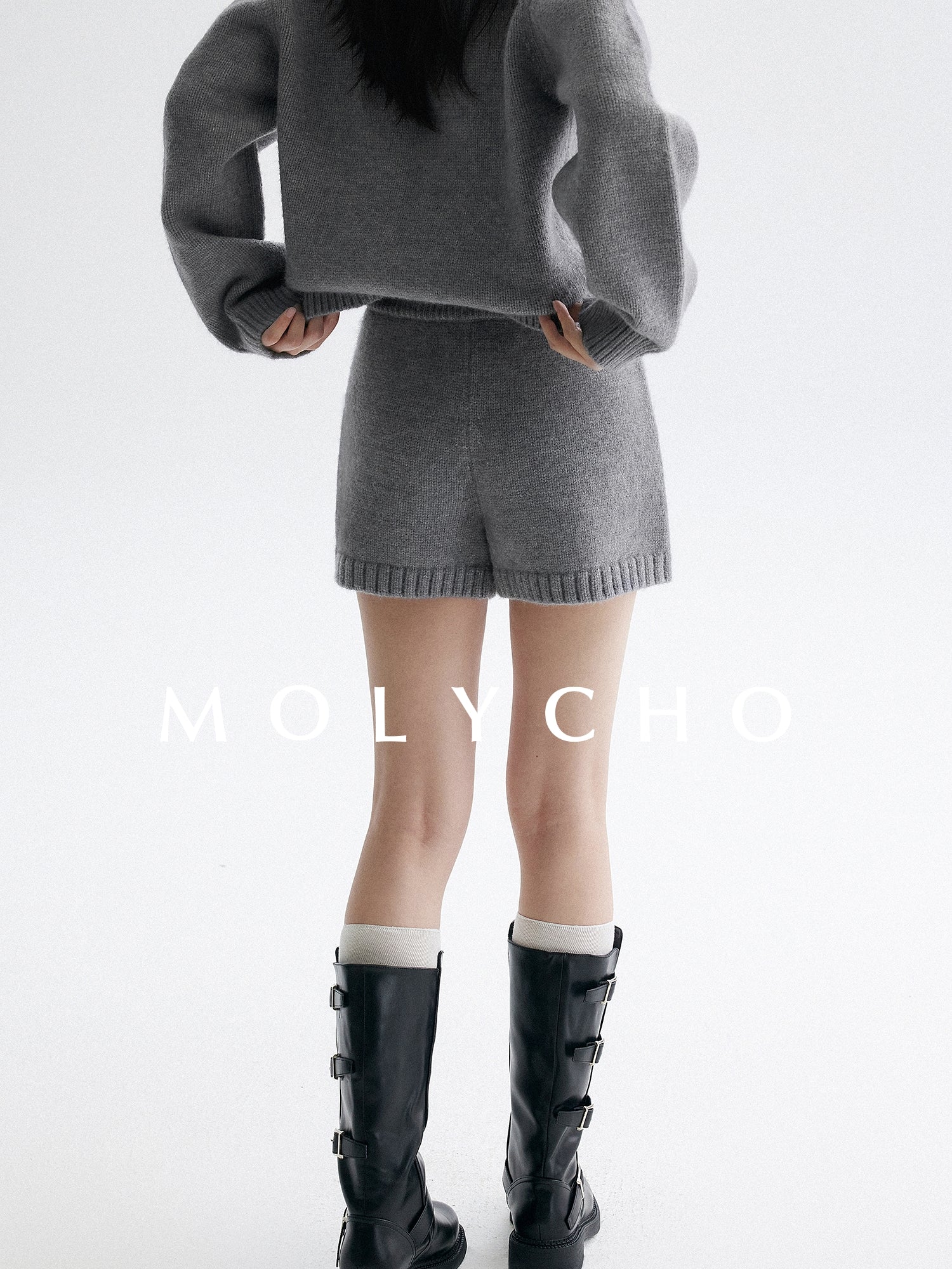 V領針織上衣或針織短褲_BDHL7944