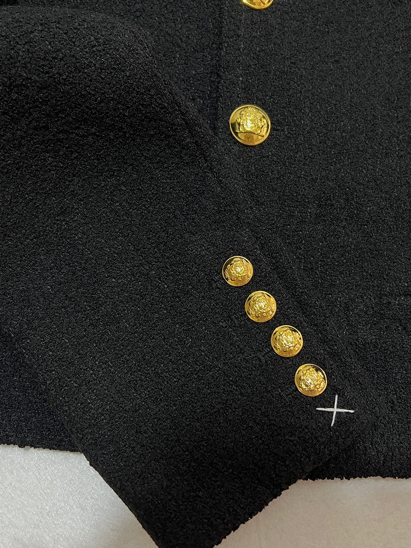 Classic Gold Button Jacket_BDHL7139