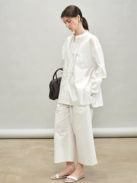 Back Drawstring Pleated Tops_BDHL7335