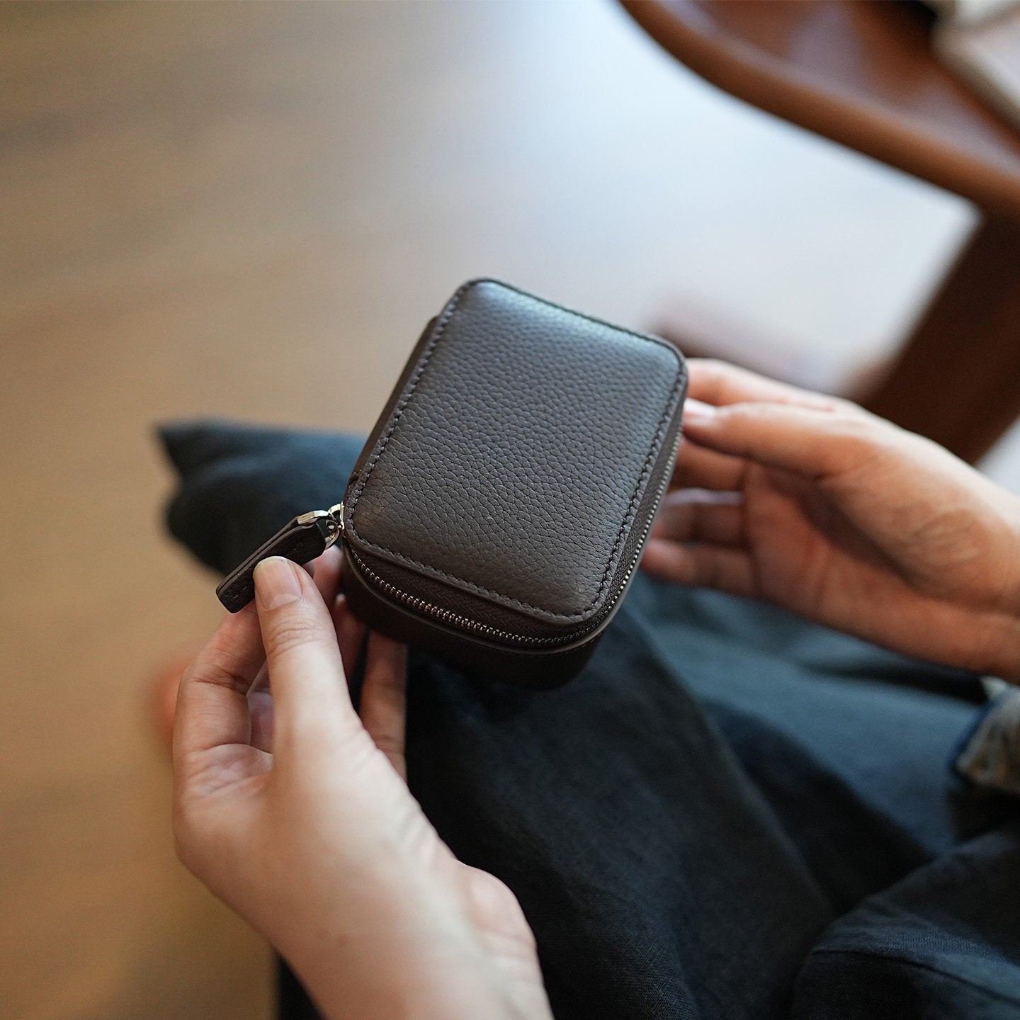 Leather Zip Travel Jewelry Case_BDHL8431