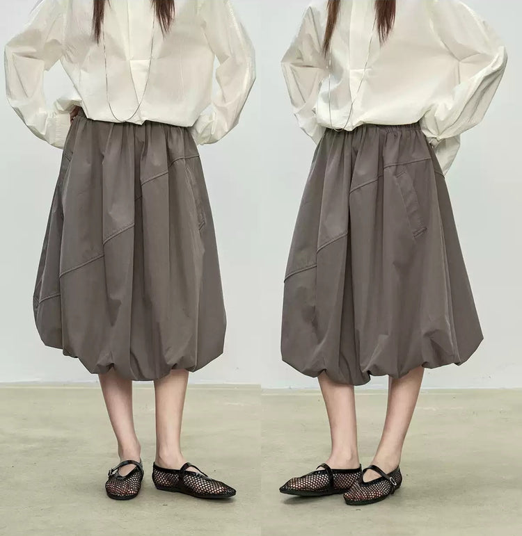 High Waist Balloon Skirt_BDHL7082