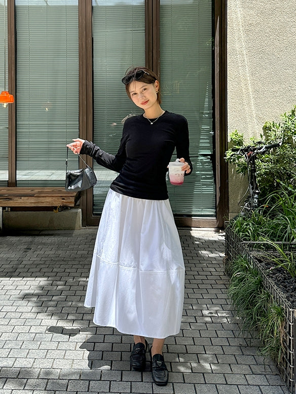 Simple High-Waisted Bad Skirt_BDHL7618
