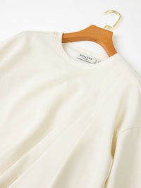 Asymmetrical Tucked Sweatshirt_BDHL7001